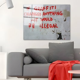 Wallity Cuadro Decorativo de Vidrio Templado Multicolor 70 x 100 cm